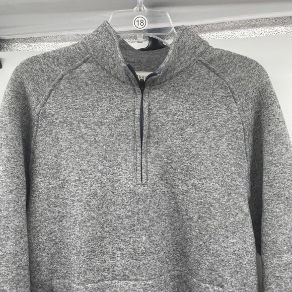 Donald Ross Sportwear Men's Pullover 1/4 Zip Heather Gray Size Medium Pockets - Picture 2 of 9
